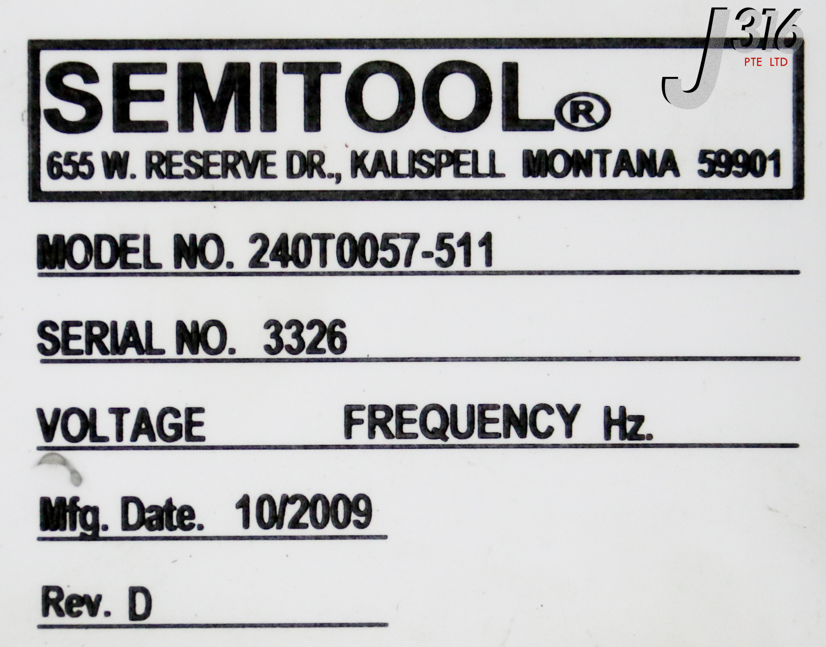 34364 SEMITOOL RAIDER LIFT-ROTATE ASSY 240T0057-511 | eBay